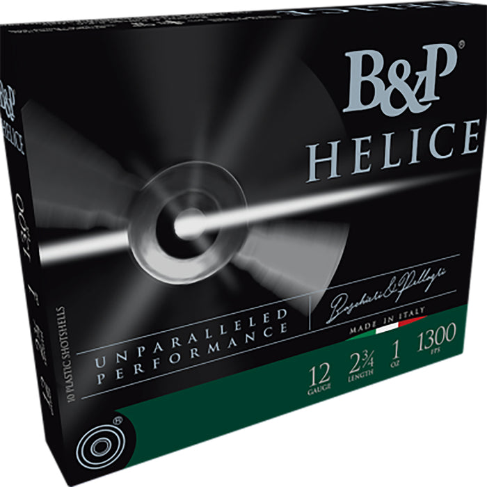 B&p Ammunition 12B1FE75 Helice Electro 12 Gauge 2.75" 1 oz 8 Shot 10 Per Box/ 10 Case