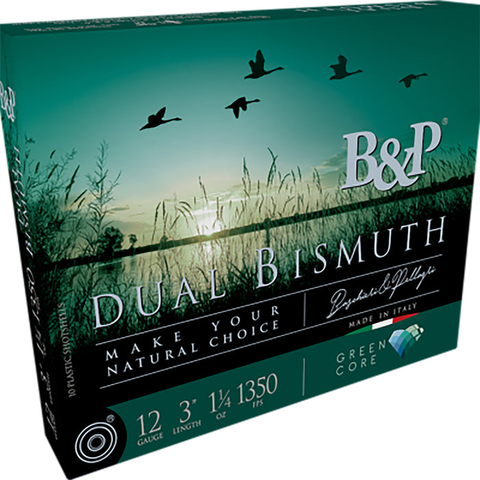 B&p Ammunition 12B5DB43 Dual Bismuth  12 Gauge 2.75" 1 1/5 oz Bismuth 3/4 Shot 10 Per Box/ 10 Case