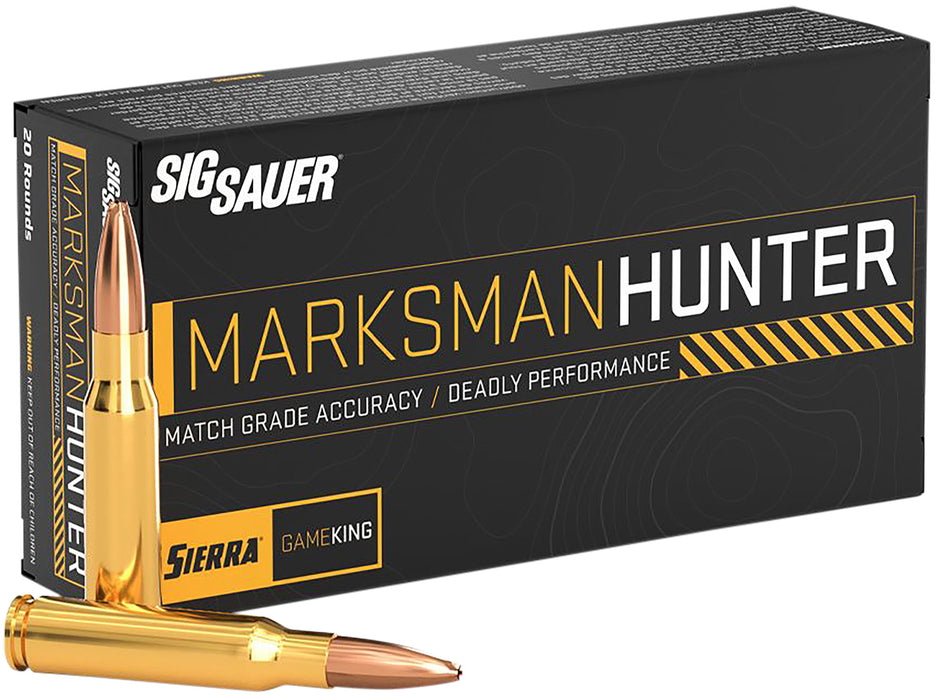 Sig Sauer E65CMGK13020 Marksman Hunter  6.5Creedmoor 130gr 20 Per Box/10 Case