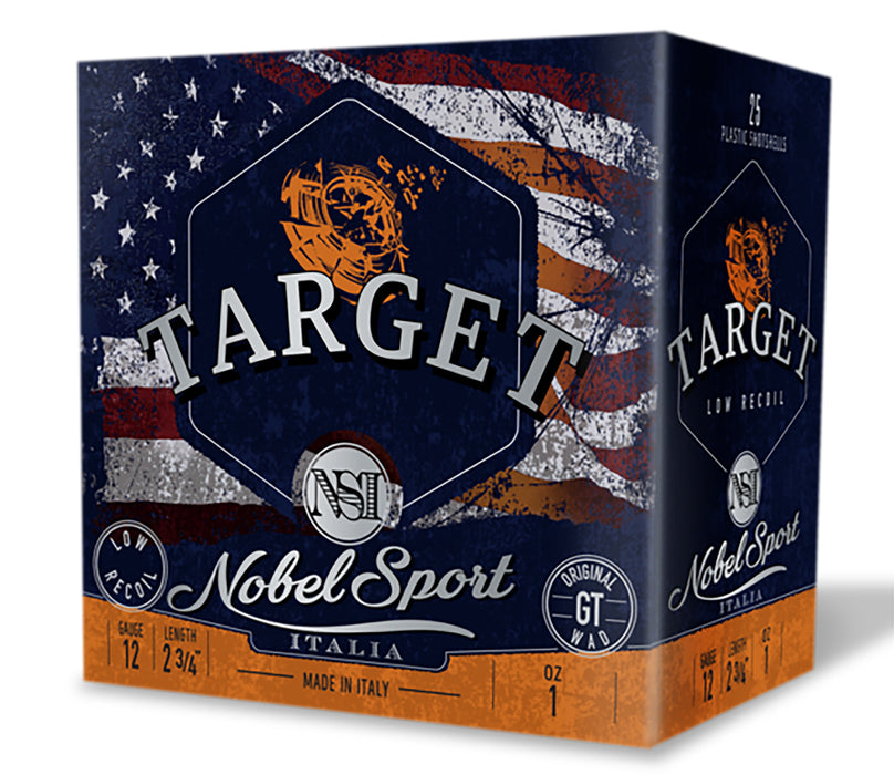 Nobel/eurosports Llc ANSLR175 Target Low Recoil 12Gauge 2.75" 1oz 7.5Shot 25 Per Box/10Case