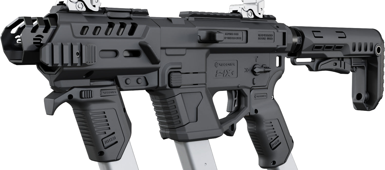Recover Tactical PIXPMGST01 P-IX+MG  PG9 SR20 Metal Front Guard Black