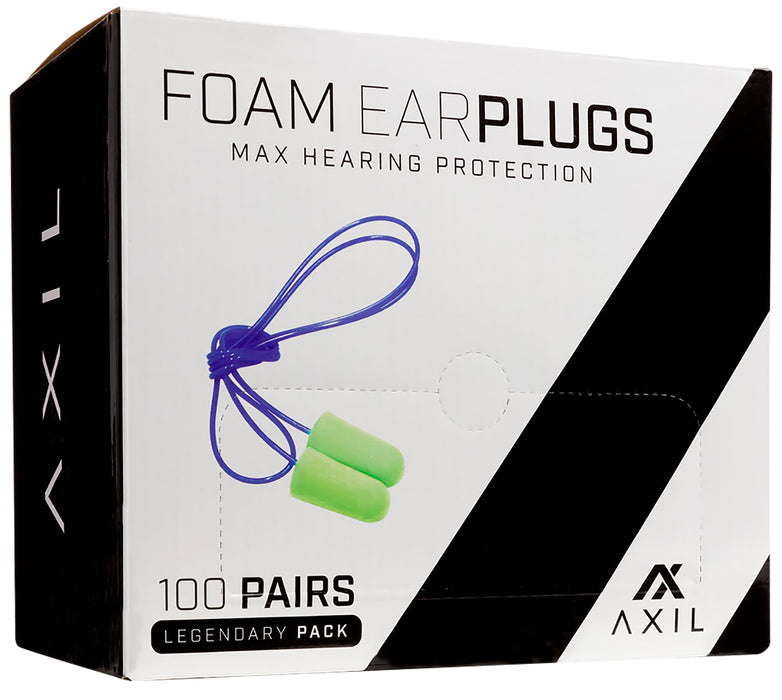 Axil LLC AXFP100GP  Foam Ear Plugs 32 dB Lime Green 100 Pair