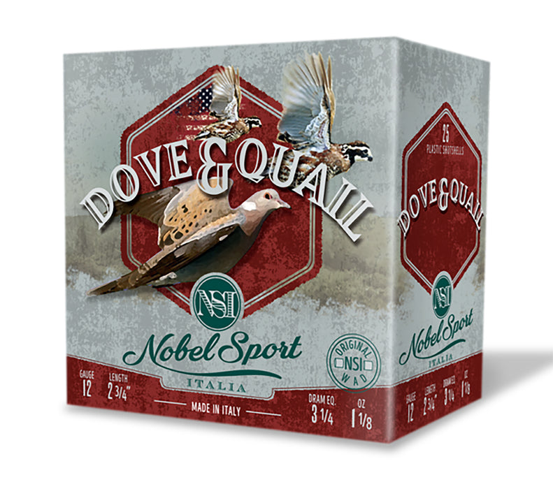 Nobel/Eurosports LLC ANSF126 Dove & Quail  12Gauge 2.75" 1 1/8oz 6Shot 250rds/Box