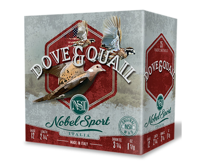 Nobel/Eurosports LLC ANSF1275 Dove & Quail  12Gauge 2.75" 1 1/8oz 7.5Shot 250rds/Box