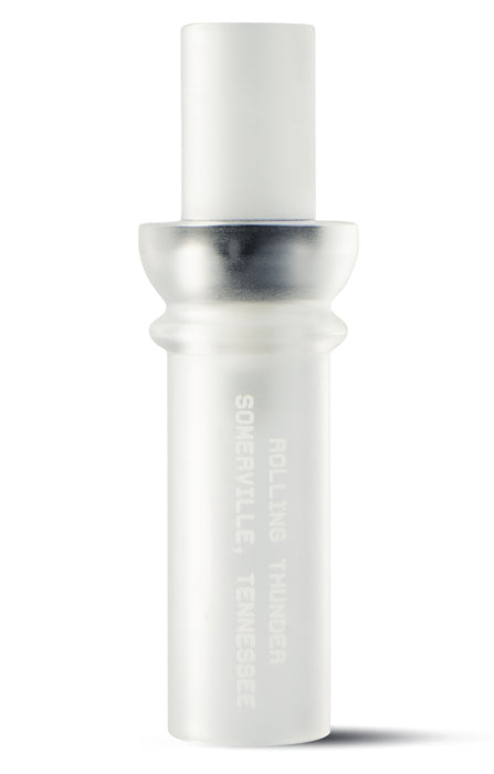 Rolling Thunder Game Call DC212CF Two Stroke Double Reed Cutdown Attracts Ducks Frost Acrylic