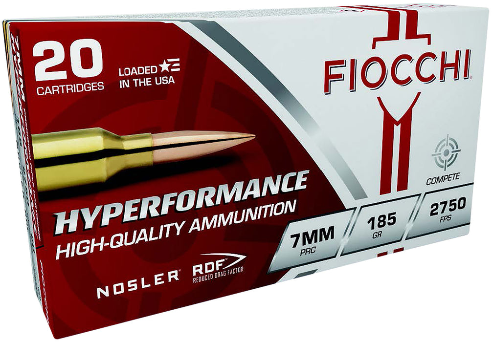 Fiocchi 7PRCRD Hyperformance Match 7mmPRC 185gr Nosler Reduced Drag Factor 20 Per Box/10 Case