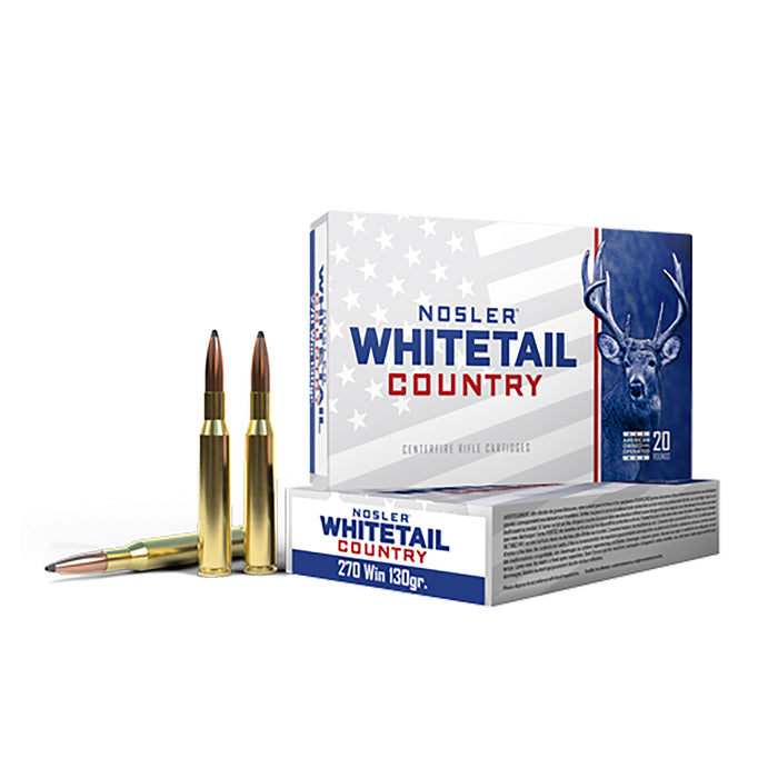 Nosler 40110 Whitetail Country  270Win 130gr Spitzer Boat Tail 20 Per Box/10 Case