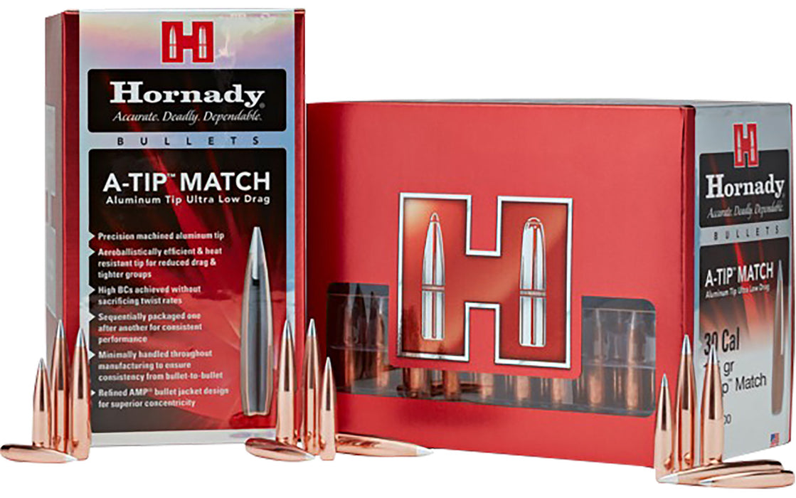 Hornady 2562   25Cal .257 138gr A-Tip Match 100 Per Box/10 Case