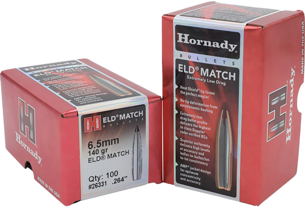 Hornady 263311   6.5mm .264 140gr Extremely Low Drag-Match 500 Per Box/6 Case