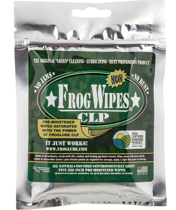 FrogLube 14936 Frog Wipes  Ziplock 5 Pack