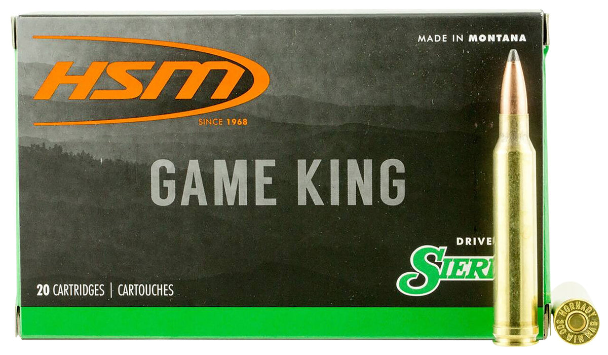 HSM 300SAUM14N   300SAUM 180gr SBT Game King 20 Per Box/25 Case