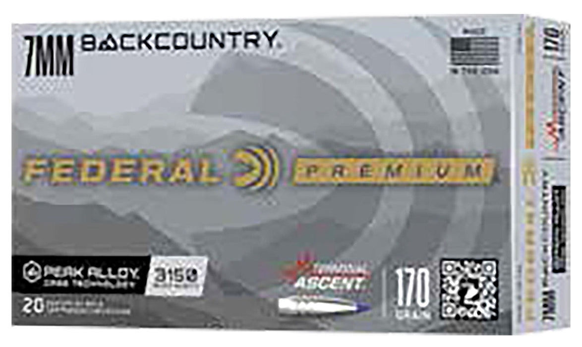 Federal P7BCLRX1 BackCountry  7mm BC 168gr 20 Per Box/10 Case