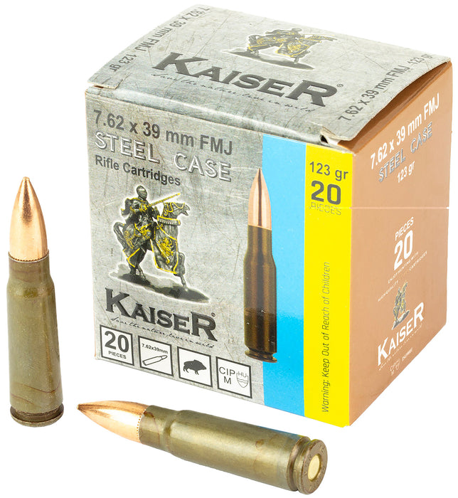 Century Arms AM8313 Kaiser  7.62X39 123gr Full Metal Jacket 20 Per Box/50 Case