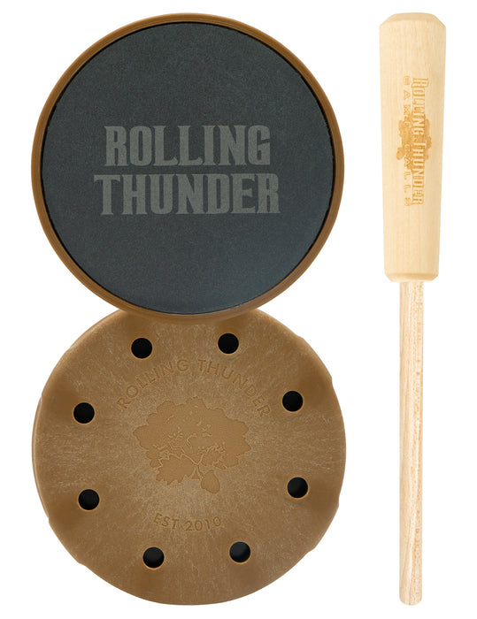 Rolling Thunder Game Call TCP-TDS Thunderdome Pot Calls & Strikers Attracts Turkey Species Hickory/Slate