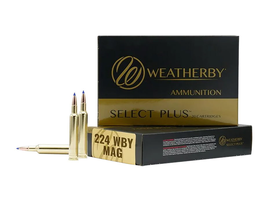 Weatherby M22437HCB   224WthbyMag 37gr Hammer Custom 20 Per Box/10 Case
