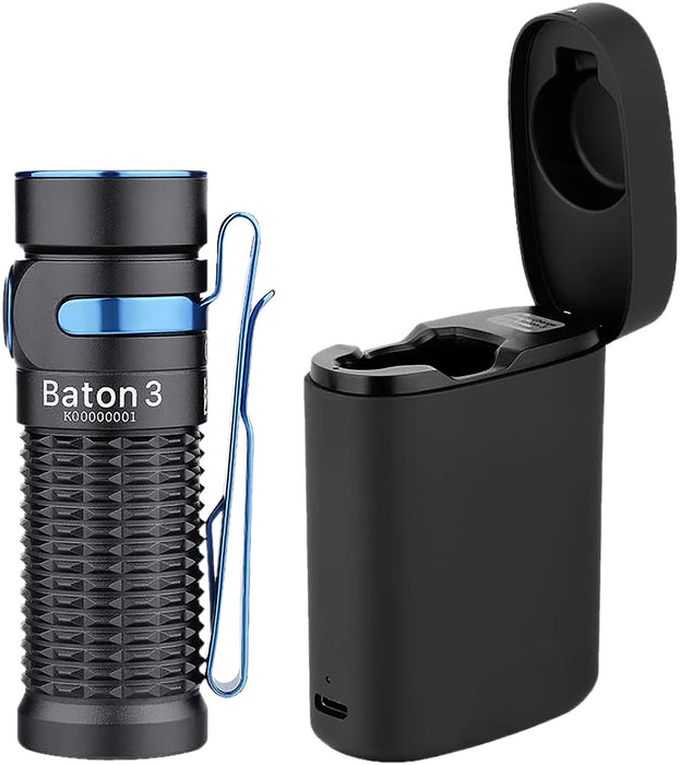 Olightstore Usa Inc BATON3KITBK Baton 3  Black 1200 Lumens