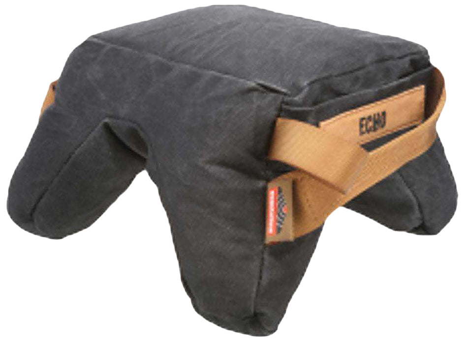 Birchwood Casey BC-BAG-SSEH Steady-Shot Echo Bag Heavyweight Prefilled Black Wax Canvas Front and Rear Bag