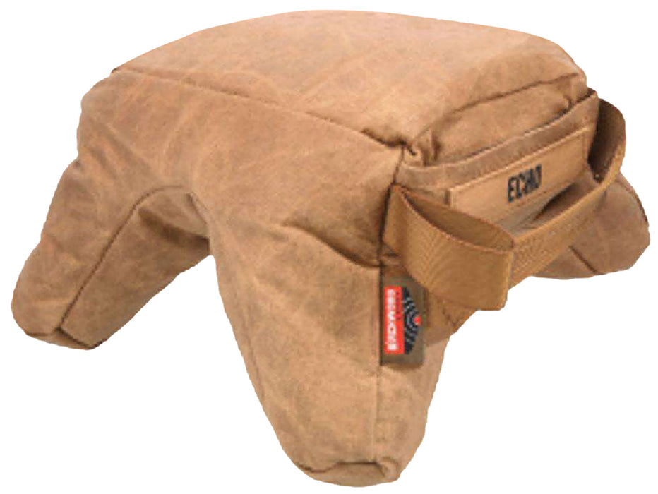 Birchwood Casey BC-BAG-SSEU Steady-Shot Echo Bag Heavyweight Prefilled Tan Wax Canvas Front and Rear Bag
