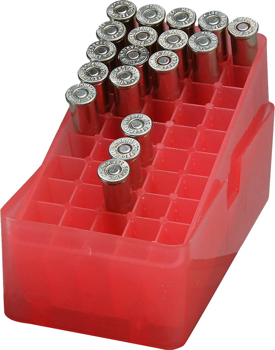 MTM Case-Gard E503841 Slip-Top Ammo Box E-50 38-357 Clear Red 50rds