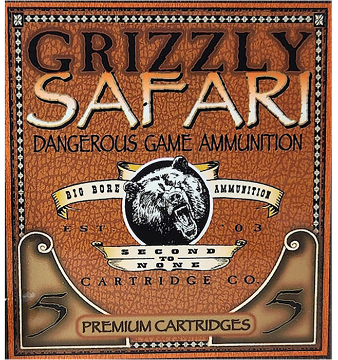 Grizzly Ammo GC45RG5   450Rigby 500gr Solid Brass 5 Per Box/10 Case