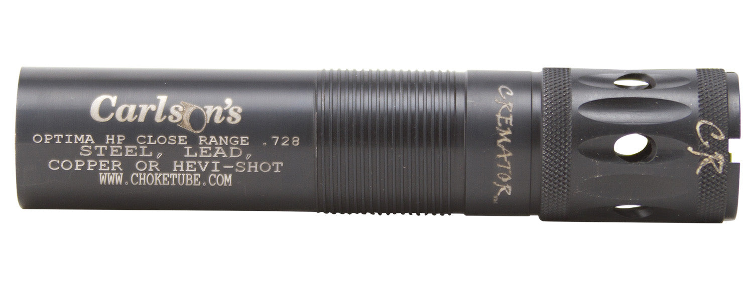 Carlson's Choke Tubes 11563  Cremator Beretta Optima HP 12 Gauge Close Range Ported Steel
