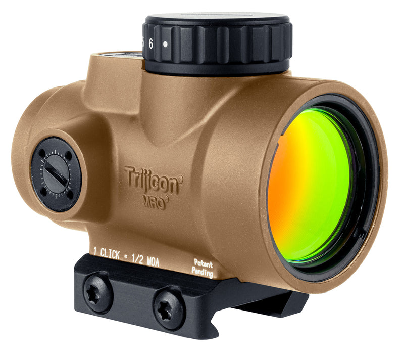 Trijicon 2200326 MRO SD  Coyote Tan 1x25mm 2 MOA Red Dot Reticle Low Mount