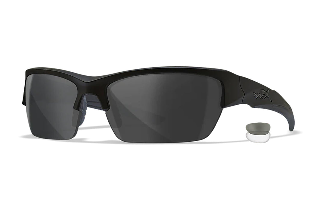 Wiley X CHVAL07 Valor  Medium Smoke Gray/Clear Lens Polycarbonate Matte Black Frame