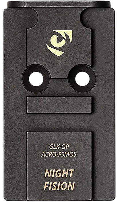 Night Fision GLKOPACROFSMOS ACRO P2 Footprint Black Stainless Steel Fits Glock MOS 17/19/47