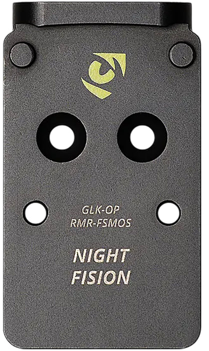 Night Fision GLKOPRMRFSMOS Black Stainless Steel Fits Glock Full Size/Compact Trijicon RMR, Holosun 507C