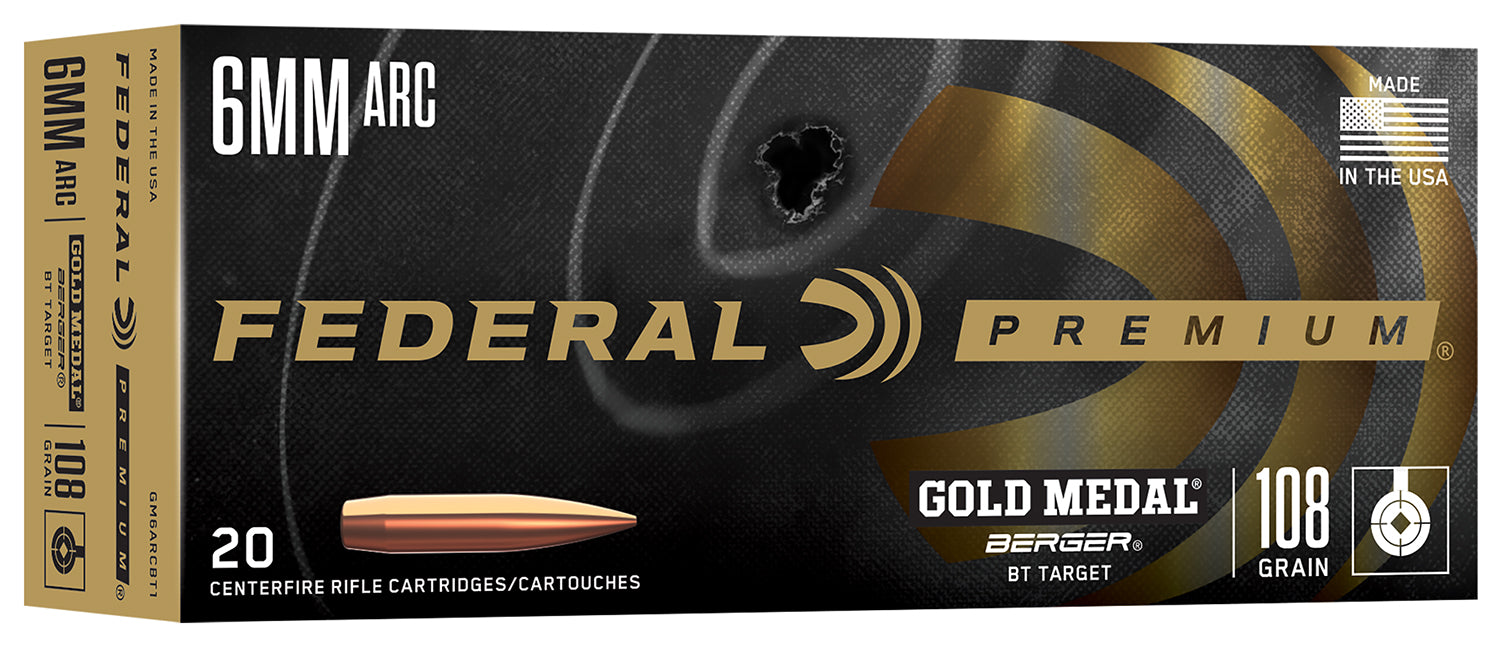 Federal GM6ARCBT1 Gold Medal  6mmARC 108gr