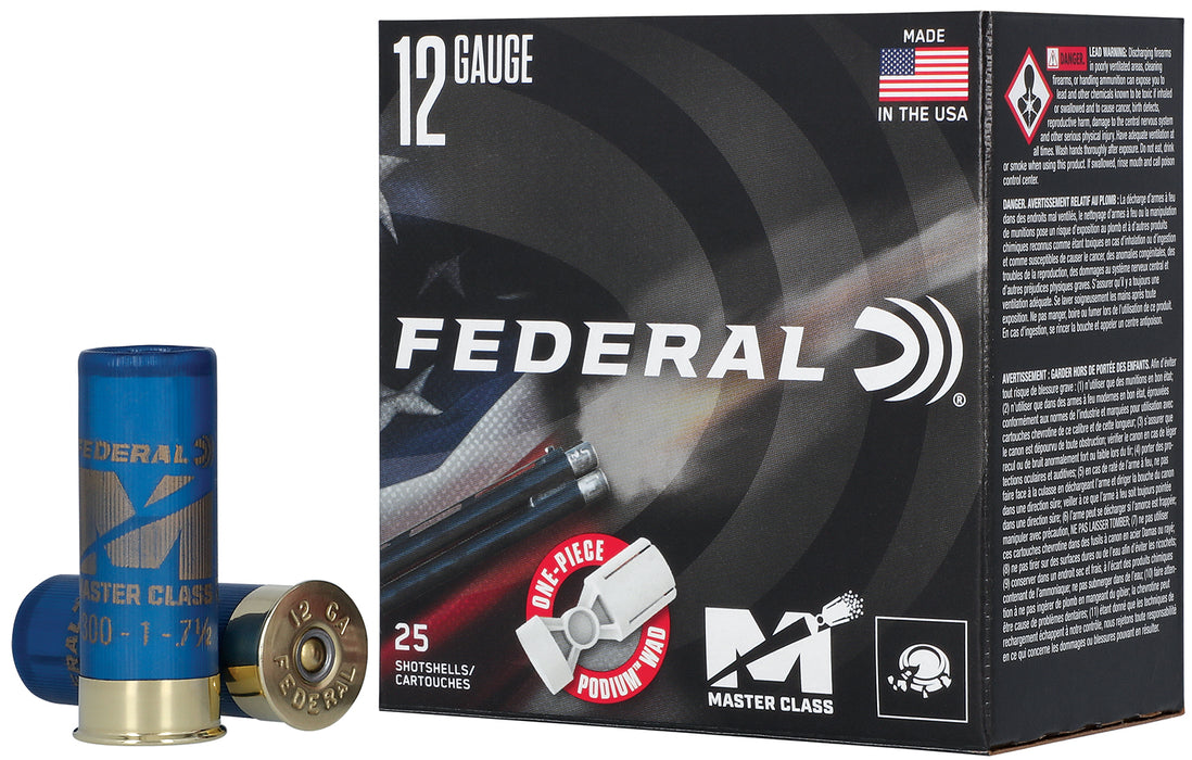 Federal MC12HC75 Master Class  12Gauge 2.75" 1 1/8oz 7.5Shot 25 Per Box/10 Case