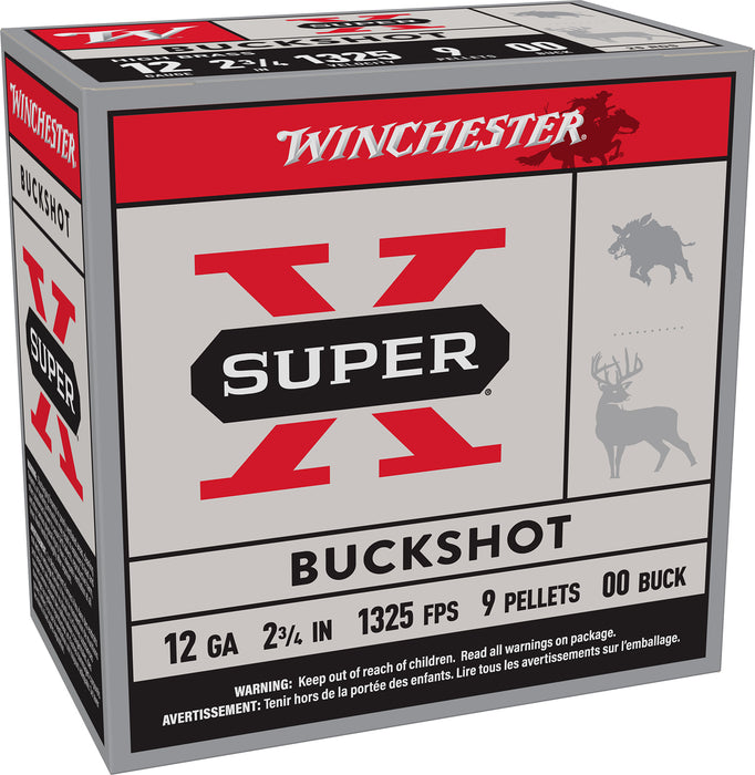 Winchester Ammo XB1200VP25 Super X  12Gauge 2.75" 00Buck Shot 25 Per Box/10 Case