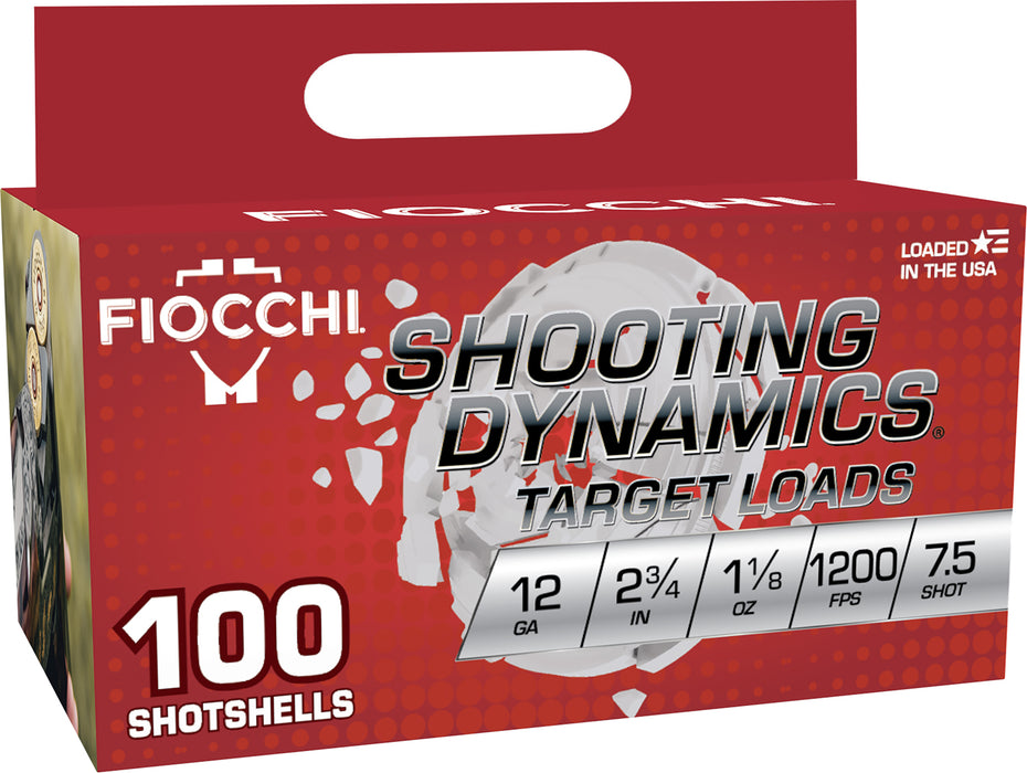Fiocchi 12SDB187 Shooting Dynamics  12Gauge 2.75" 1 1/8oz 7.5Shot 100 Per Box/2 Case