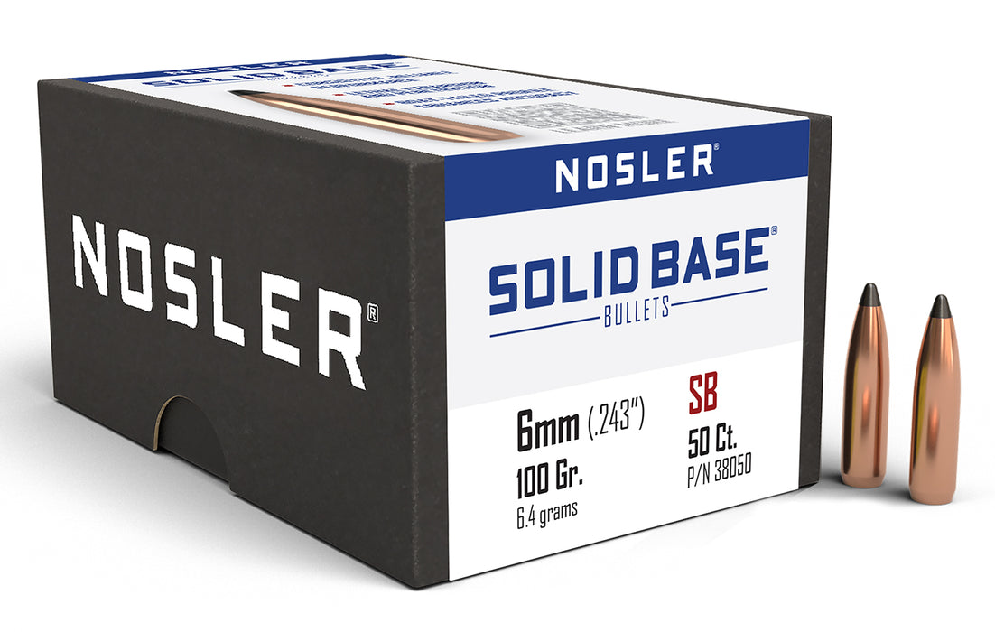 Nosler 38050 Solid Base  6mm 100gr Soft Point 50CT