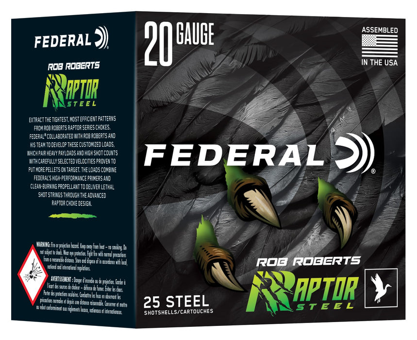 Federal RRS2093  Rob Roberts Raptor 20Gauge 3" 1oz 3Shot 25 Per Box/10 Case