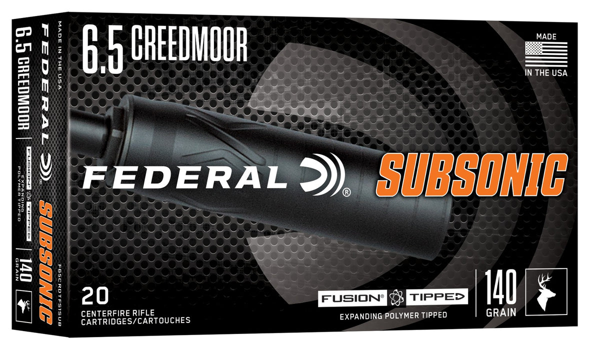 Federal F65CRDTFS1SUB   6.5Creedmoor 140gr Fusion Tipped 20 Per Box/10 Case