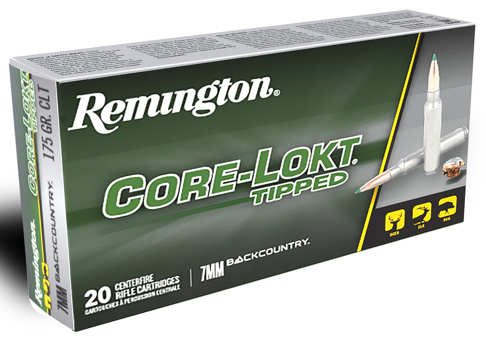 Remington Ammunition 28989 Core-Lokt Tipped  7mmBC 175gr 20 Per Box/10 Case