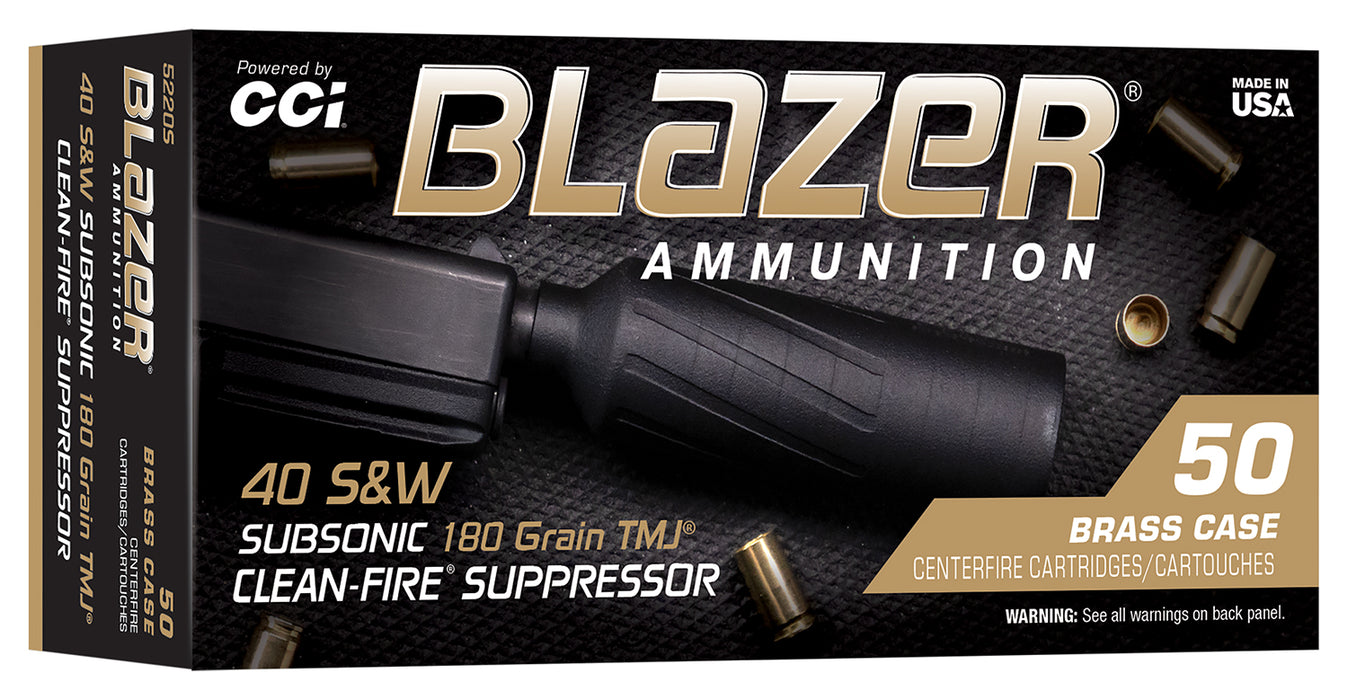 CCI 5220S Blazer  40S&W 180gr Total Metal Jacket 50/Box