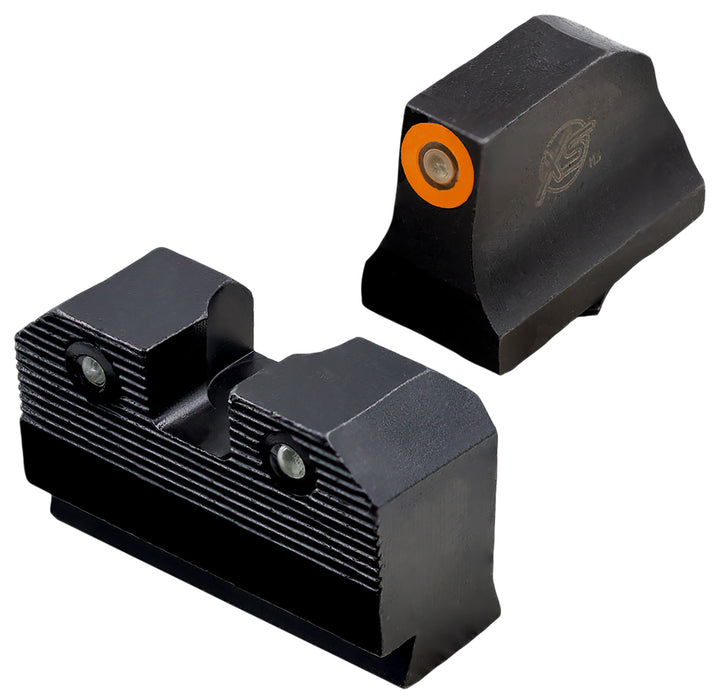 XS Sights GLR204P6N R3D 2.0 Night Sight Set Orange Tritium Front/Black Oxide Frame, Compatible w/ Glock