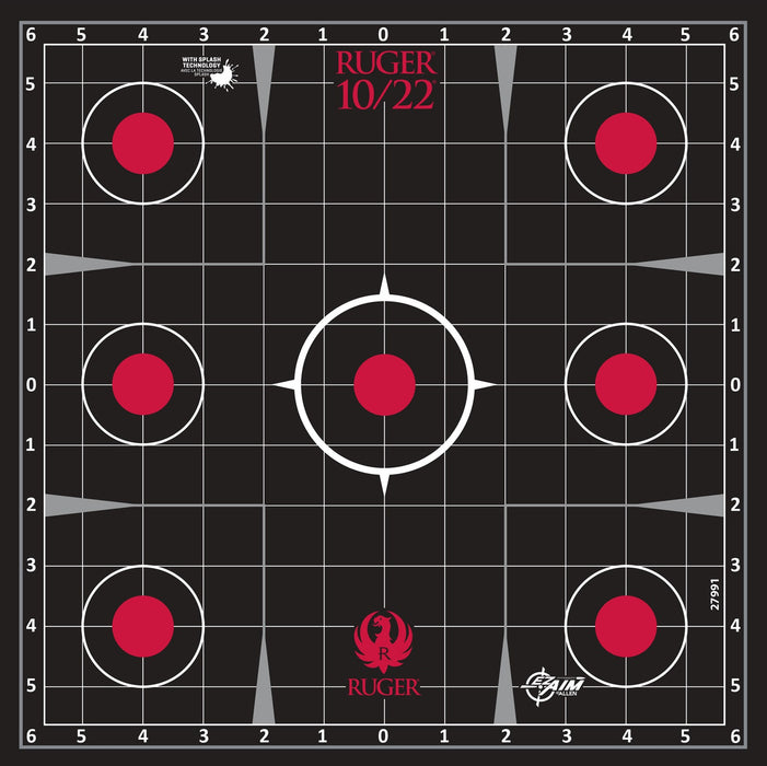 Allen 27991 Ruger 10/22 Adhesive Target Black/Red 5Pack