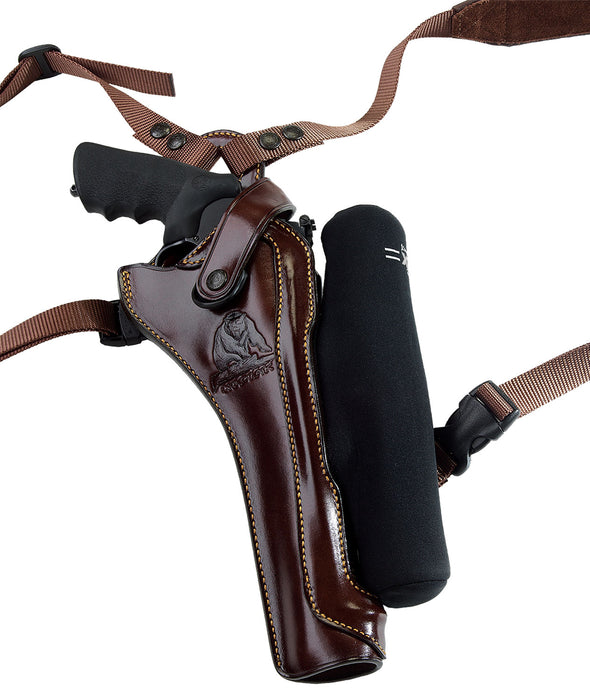 Galco KH172H Kodiak Hunter Chest Holster Havana Brown Leather Shoulder/Torso Strap Fits S&W X Frame 8.375" Right Hand