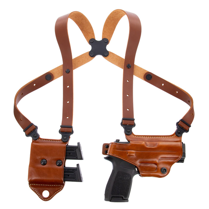 Galco MCII250 Miami Classic II Shoulder System Size Fits Chest Up To 56" Tan Leather Harness Fits Sig P229 Fits Sig P226 Fits Sig P228 Right Hand