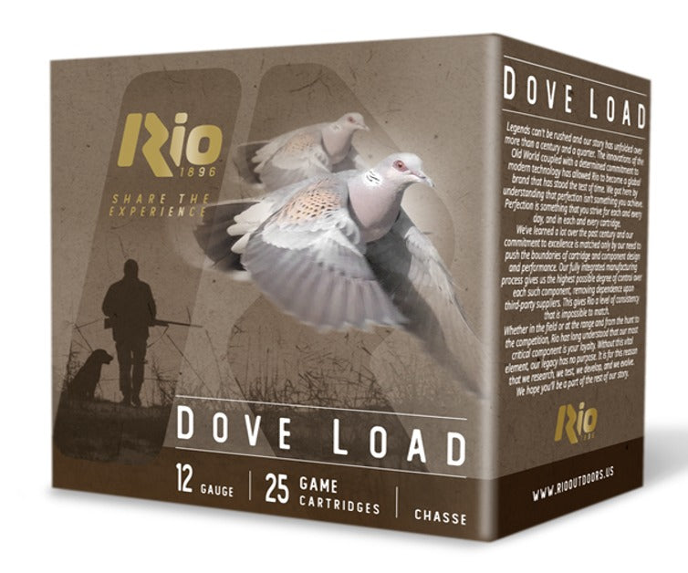 RIO RDL288     DOVE LOAD 12G  2-3/4  8       25/10