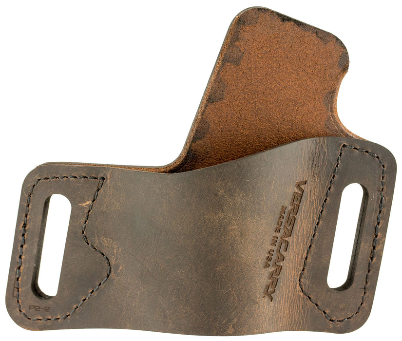 Versacarry WBOWB22 Protector S1 OWB Distressed Brown Leather Belt Slide Fits Browning Hi-Power Right Hand