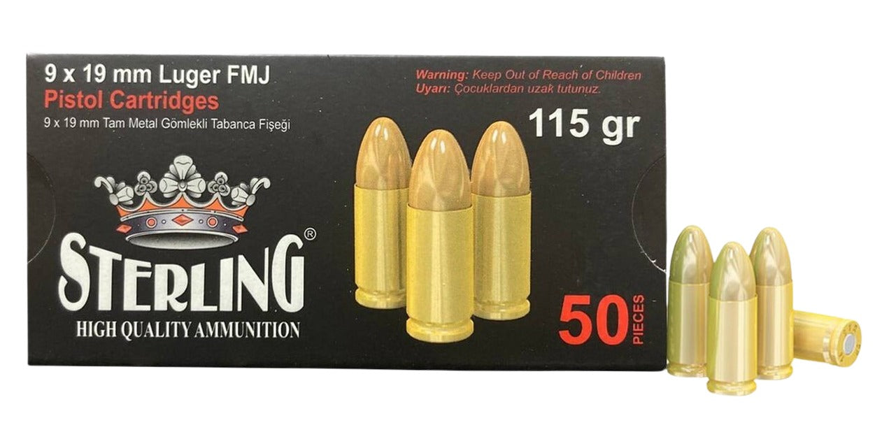 STERLING 8698779955748  9MM 115GR FMJ        50/20