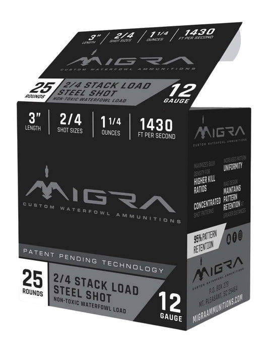 MIGRA M12AS24   12G 3"     2-4SHT 1.25       25/10