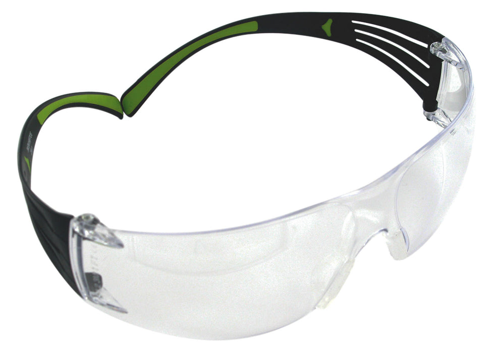 Peltor SF400PC8 Sport SecureFit 400 Adult Wraparound Clear Lens Polycarbonate Black Frame