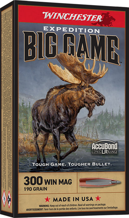 Winchester Ammo S300LR Expedition Big Game Long Range 300WinMag 190gr Nosler AccuBond Long Range 20 Per Box/10 Case
