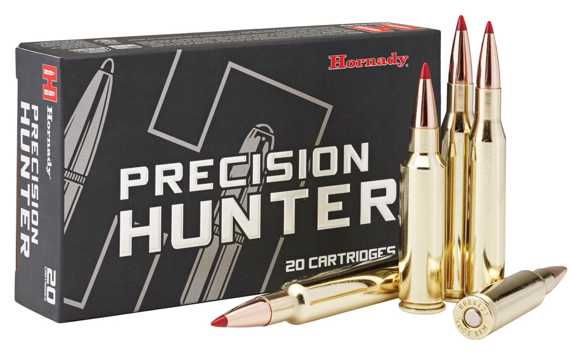 Hornady 85578 Precision Hunter  7mm-08 Rem 150 gr Extremely Low Drag-eXpanding (ELD-X) 20 Per Box/10 Cs