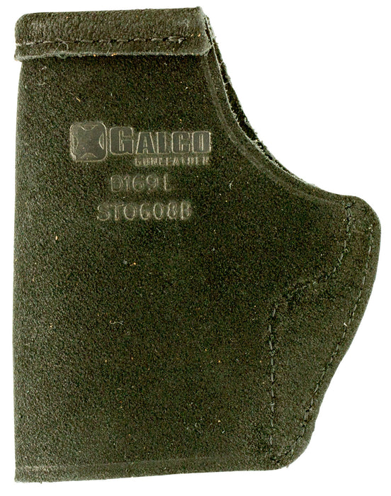 Galco STO600B Stow-N-Go  IWB Black Leather Compatible w/ Sig P365/P365 SAS/Glock 42 Belt Clip Mount Right Hand